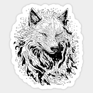 Wolf Head Sticker